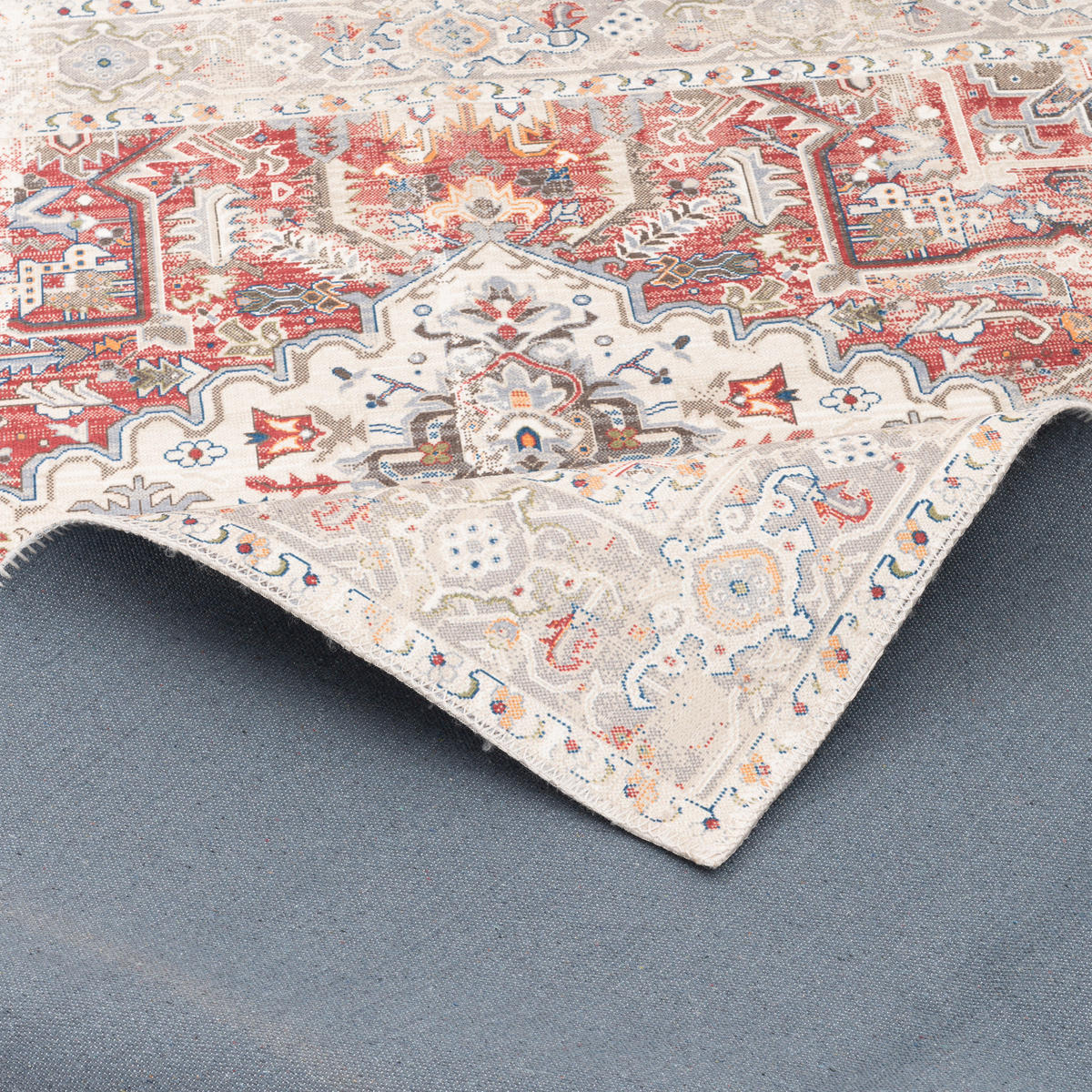 VINTAGE DESIGNERTEPPICH FINESSE ORIENT KESHAN - Rot/Creme, Textil (80/150cm) - Pergamon