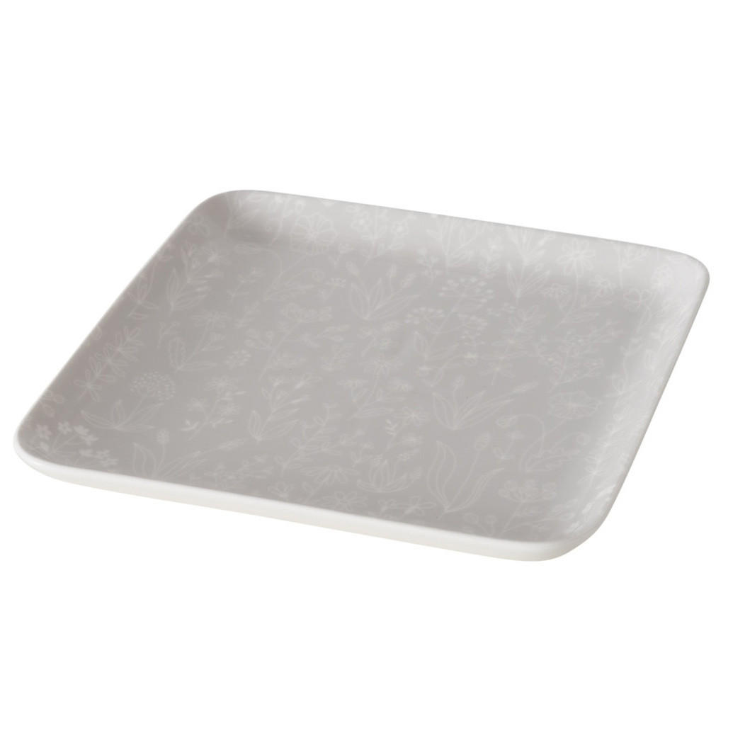 ESSTELLER Sanela Weiß 22/22/2 cm - Weiß, Keramik (22/22/2cm) - Boltze Home