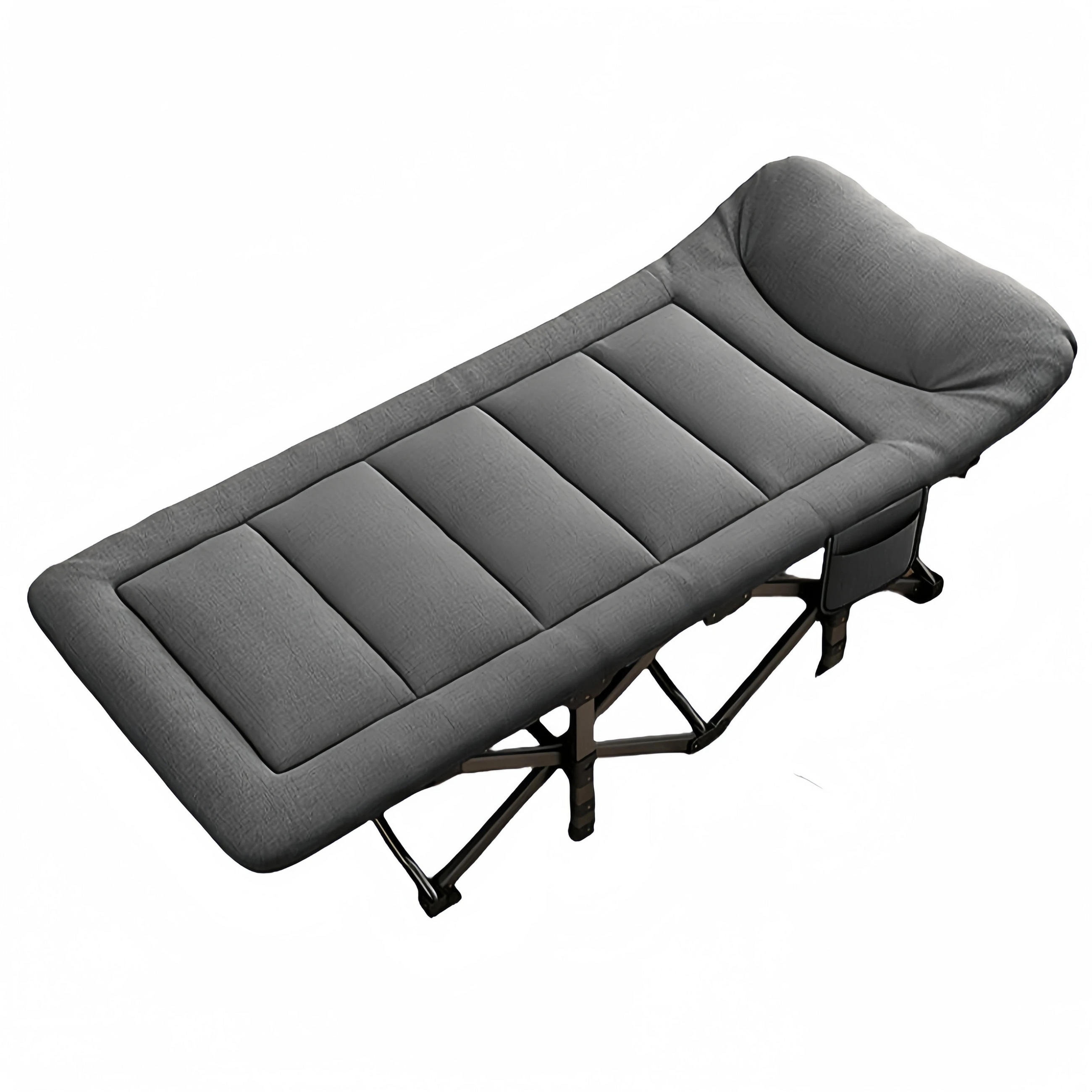SONNENLIEGE Klappbar Grau für Büro, Outdoor & Garten - Grau, Textil/Metall (190/68cm) - Kaket