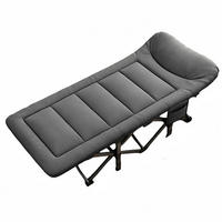 SONNENLIEGE Klappbar Grau für Büro, Outdoor & Garten - Grau, Textil/Metall (190/68cm) - Kaket
