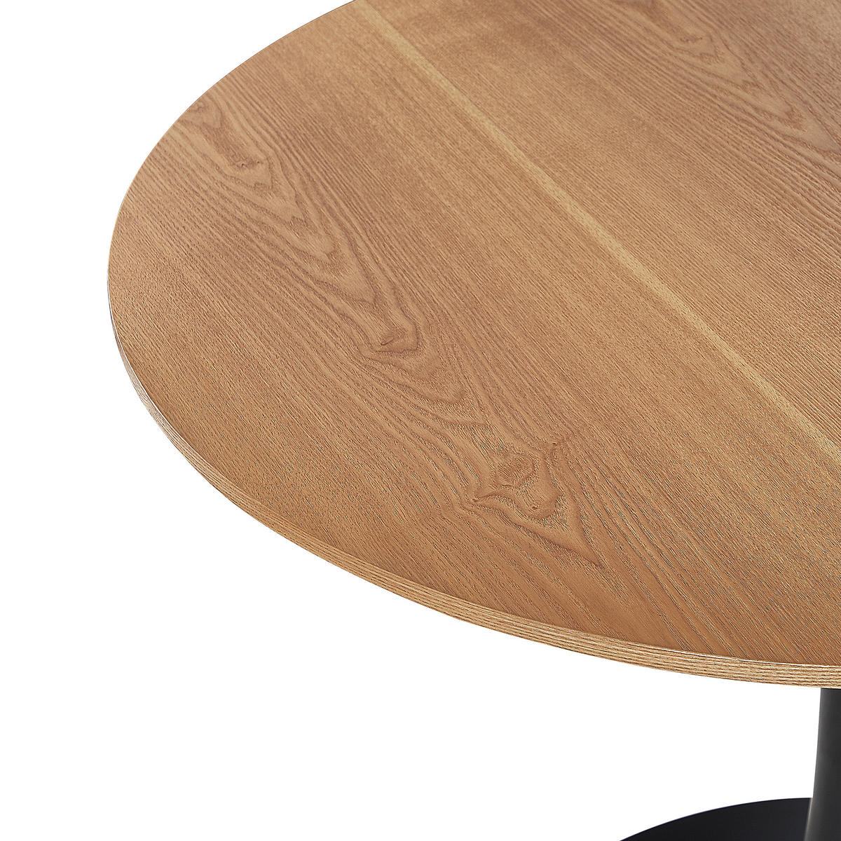 ESSTISCH 90/90/74 cm Hellbraun, Schwarz Rund Boca - Hellbraun, Holzwerkstoff (90/90/74cm) - Beliani