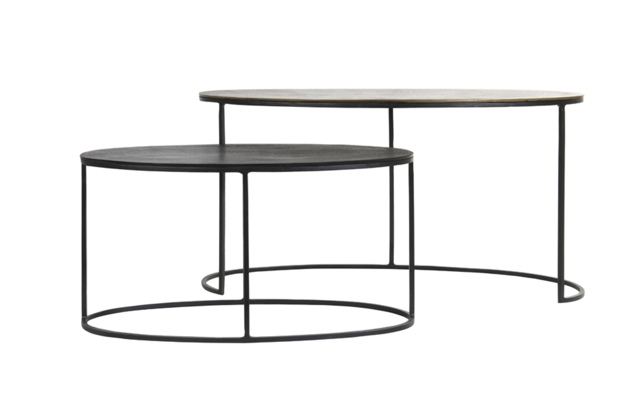 BEISTELLTISCH Paxson Bronze 89/42/46 cm 2er-Set - Bronzefarben, Metall (89/42/46cm) - Light & Living
