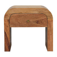 NACHTTISCH Haus Massivholz - Eichefarben/Messingfarben, Holz/Metall (45/40/35cm) - Artisan Furniture