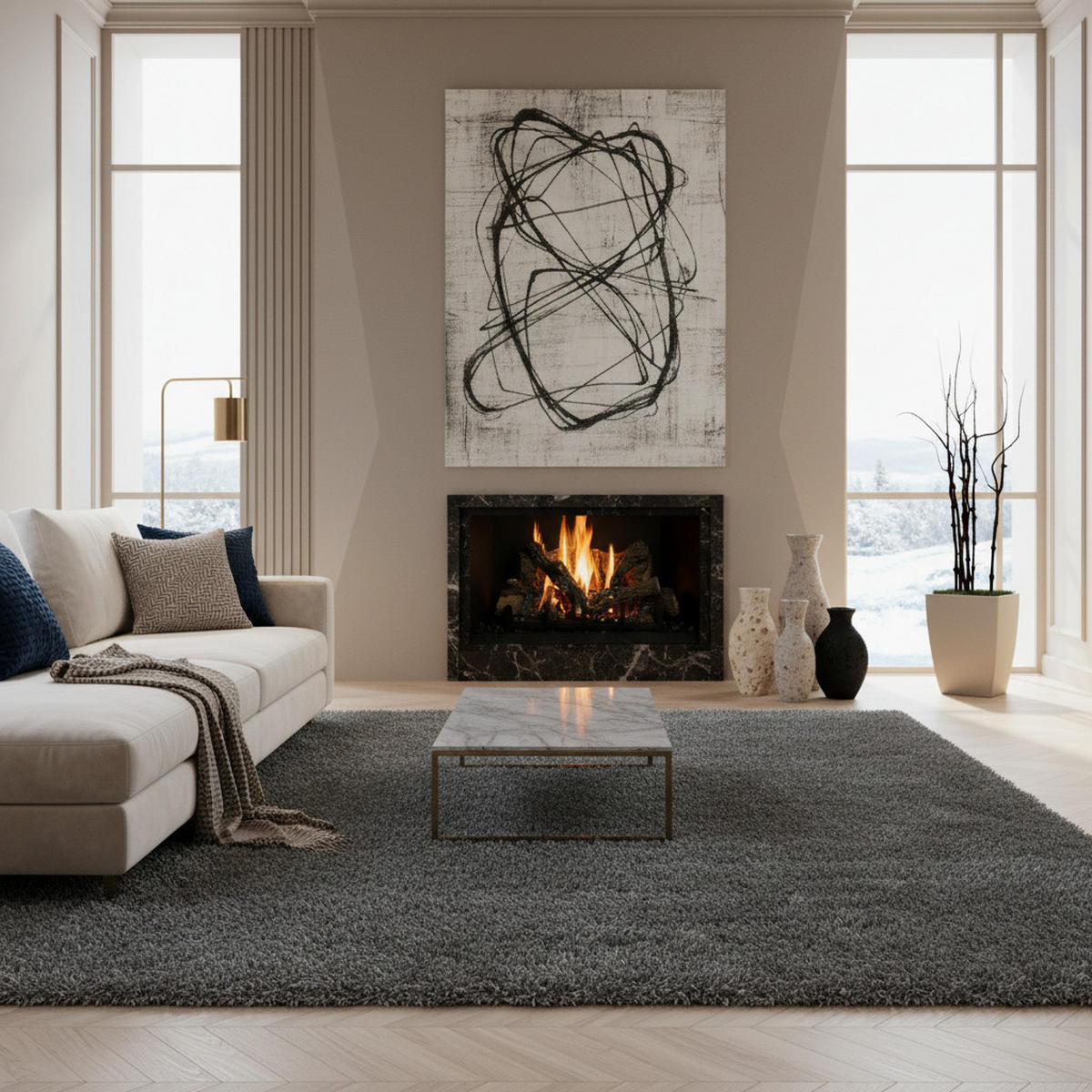 TEPPICH Hochflor Shaggy Einfarbig Weich Flauschig Waschbar Hellgrau 120x170 cm – SALZACH - Grau, Textil (170/120cm) - KADIMA DESIGN