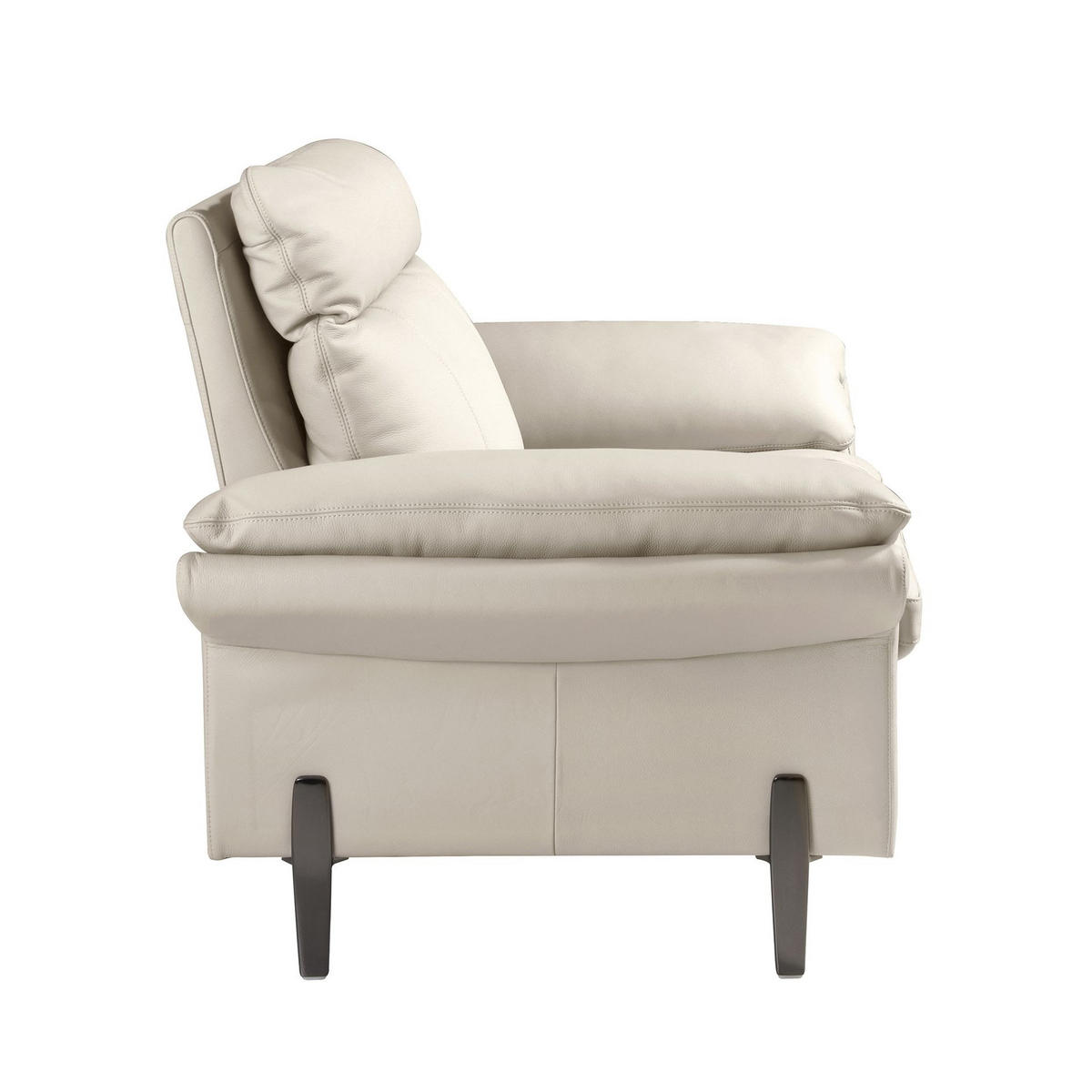 SESSEL Sessel aus taupegrauem Leder 110/96/94 cm - Taupe/Greige, Leder/Metall (110/94/96cm) - ANGEL CERDA