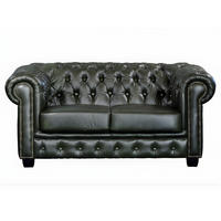 SOFA ohne Schlafmöglichkeit - 2 Personen - Leder - Tannengrün - - Waldgrün, Leder (160/73/96cm) - Vente-Unique