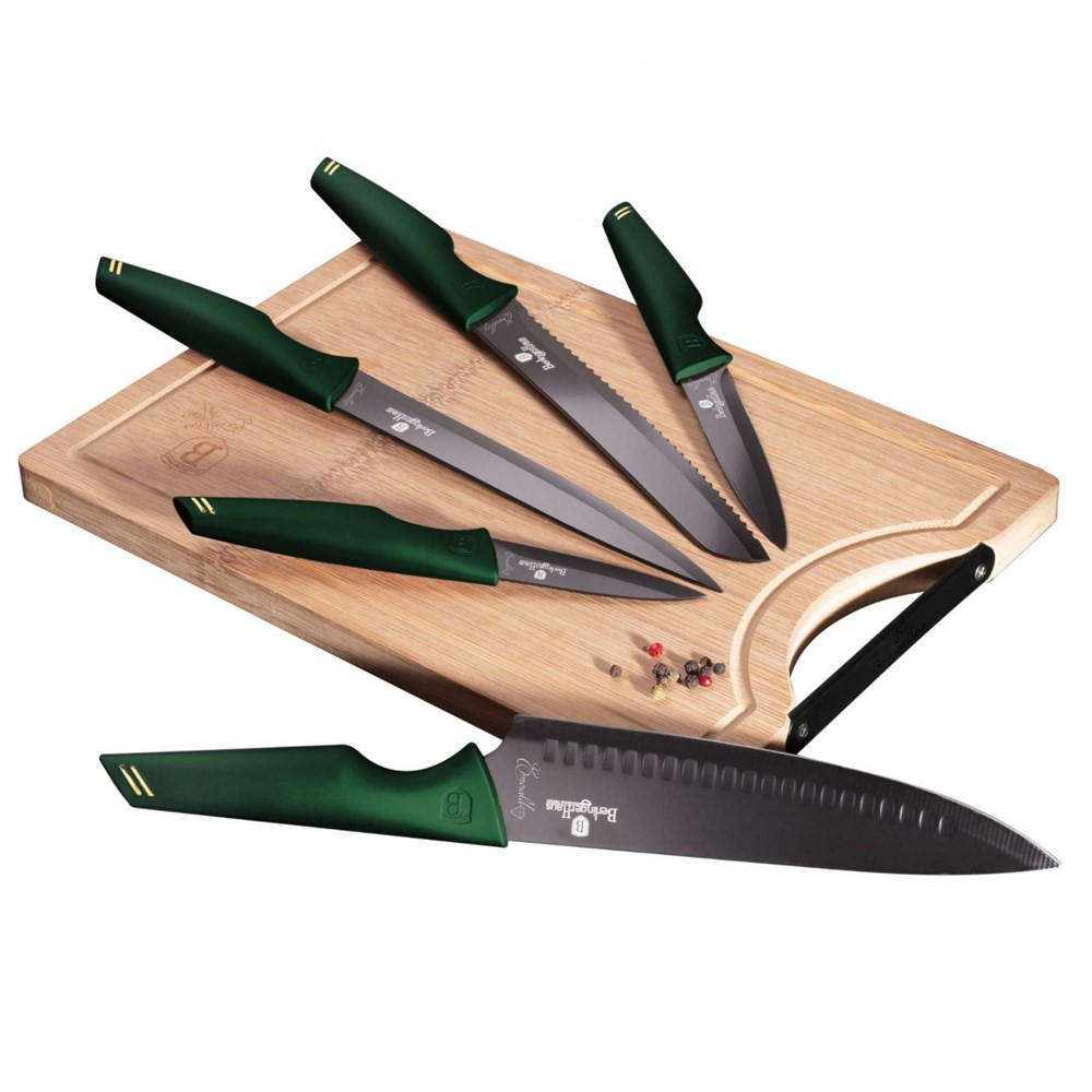 MESSERSET Silber 30/10/30 cm BH2706 - Silberfarben, Holz - Berlinger Haus