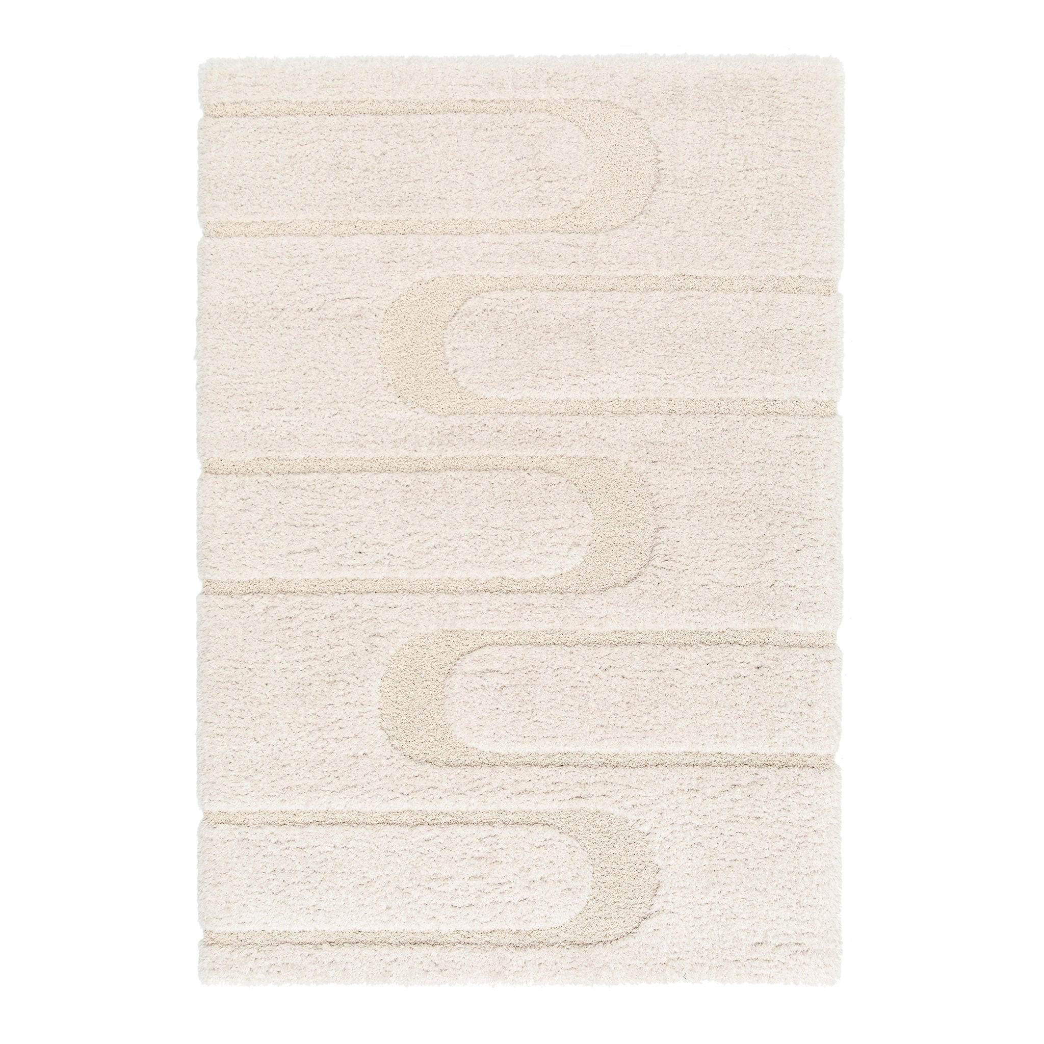 TEPPICH, Weicher, dicker mit Reliefeffekt weiß - Weiß, Textil (120/170cm) - AFK Living
