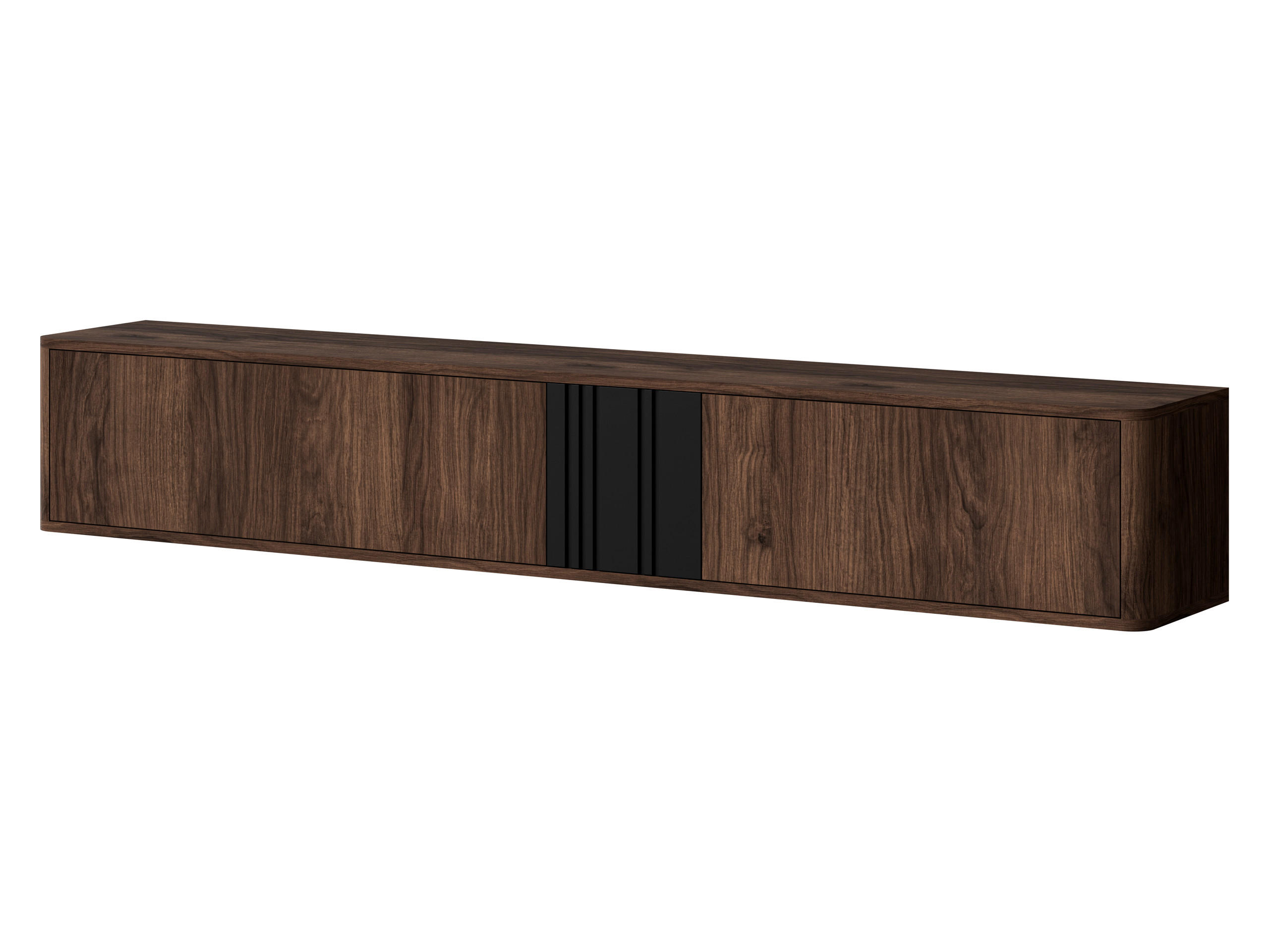 TV-LOWBOARD Philippe 190 - Nussbaumfarben/Schwarz, Holzwerkstoff (190/30/31cm) - MIRJAN24