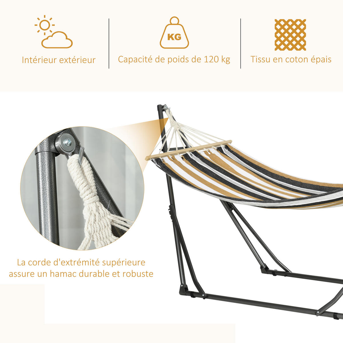 HÄNGEMATTE DE-13577 2-in-1 mit Wäscheständerfunktion Mehrfarbig - Grau, Metall (100/94/270cm) - ComfortXL