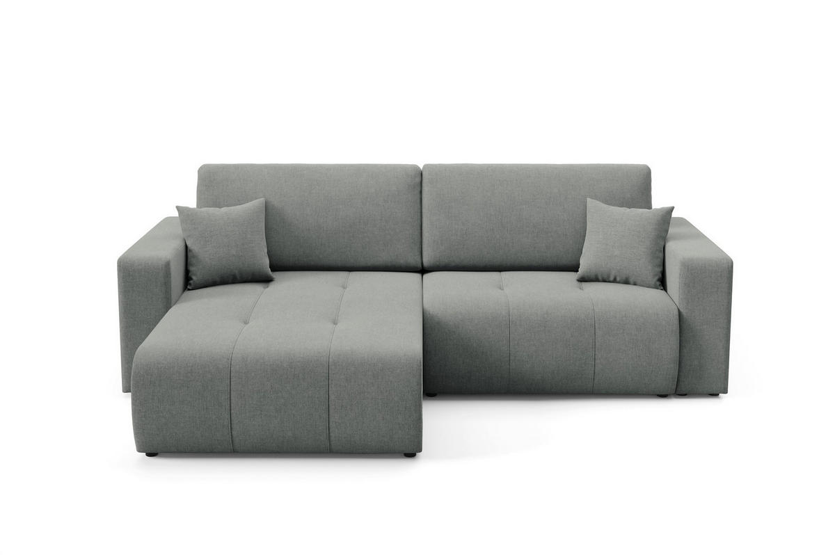 ECKSOFA Augusto - Grau, Holzwerkstoff/Textil (244/149cm) - Fun Möbel