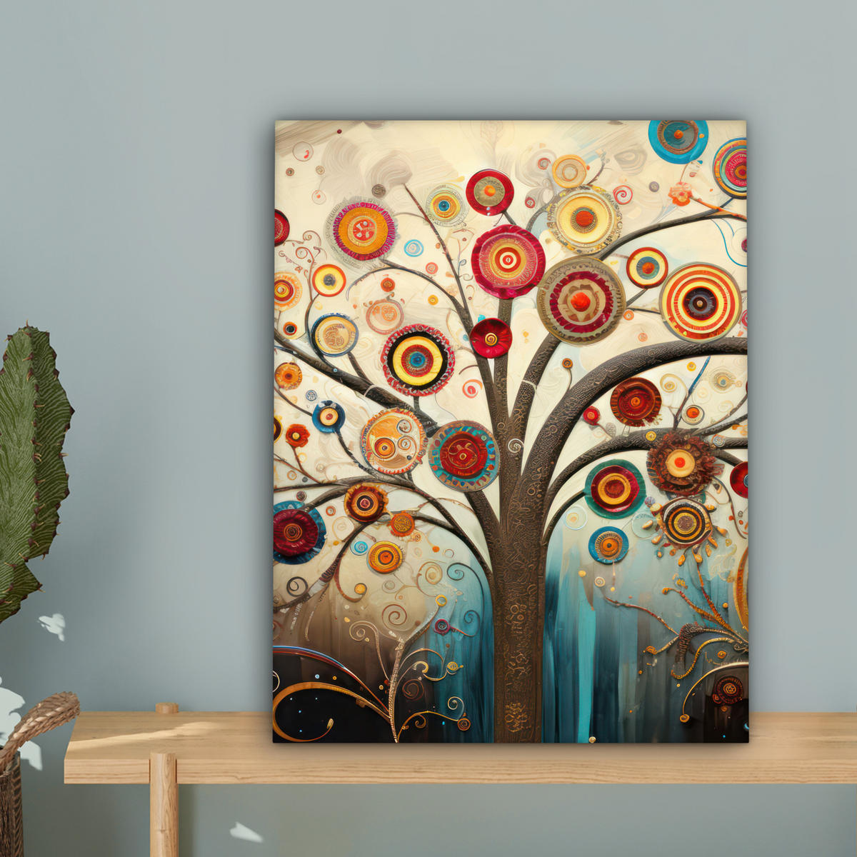 LEINWANDBILD Baum - Baum des Lebens - Farbe 30x40 cm - Braun, Textil (30/40cm) - MuchoWow