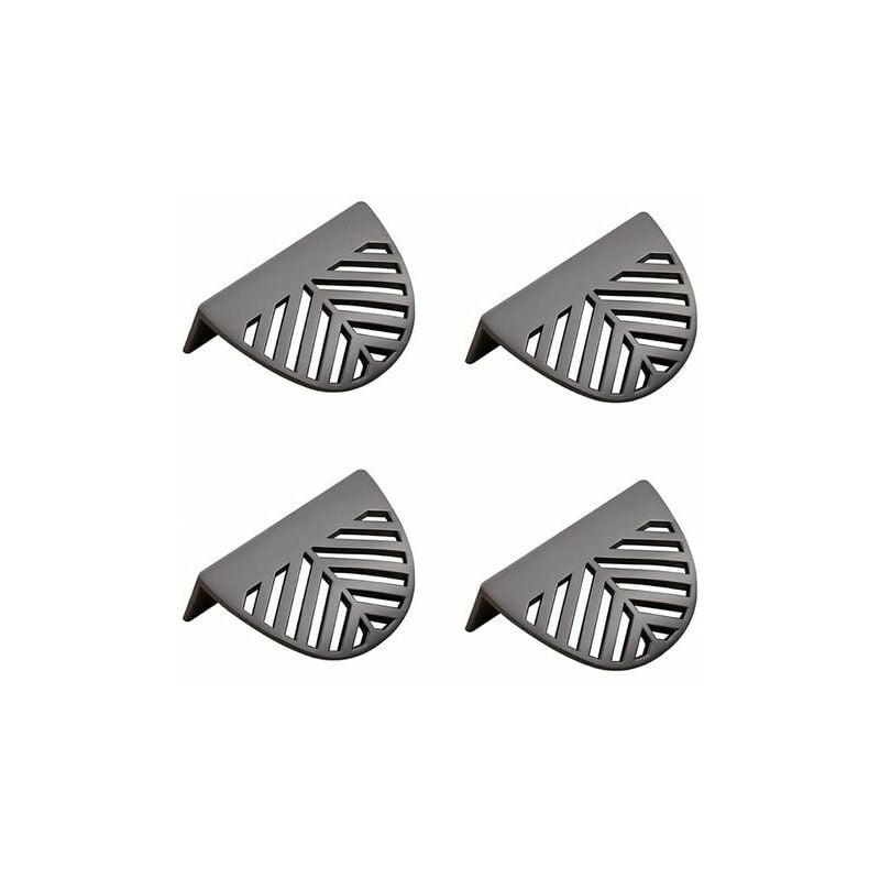 MÖBELGRIFF Gold Schwarz 4er-Set - Silberfarben, Metall (0.4/2.2/0.6cm)