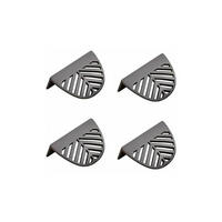 MÖBELGRIFF Gold Schwarz 4er-Set - Silberfarben, Metall (0.4/2.2/0.6cm)