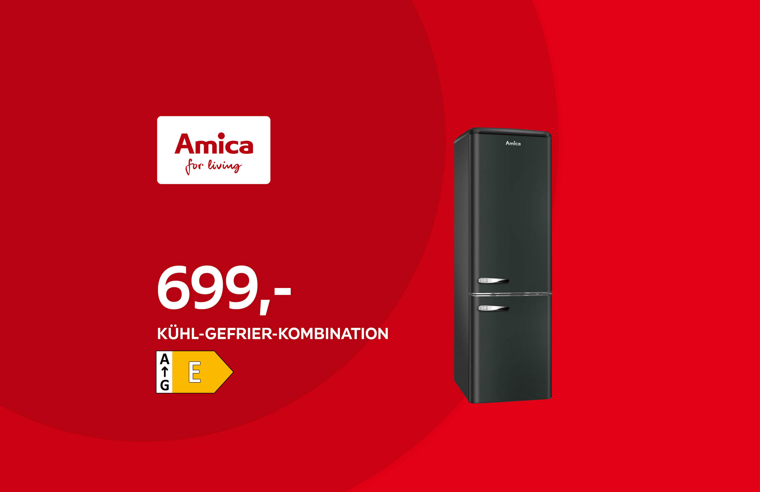 Amica for living 699€ Kühl-Gefrier-Kombination Energieklasse: E