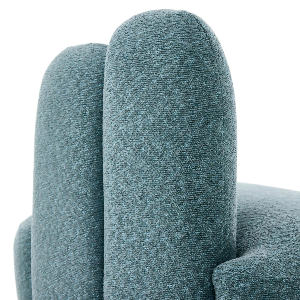 OTTOMAN Bunny-ear tyg stoppad med kaninöron - Grön, Textil (54/54/41.5cm) - Urban Meuble