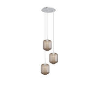 GALERIELEUCHTE Velo 3-flammig Klar Ø 25 cm - Klar/Weiß, Glas (25/25/27cm) - s.luce