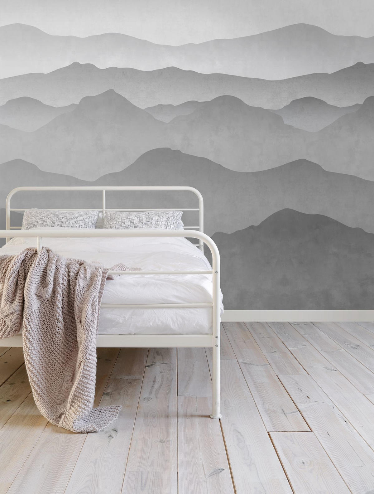 FOTOTAPETE Berglandschaft 250 x 300 cm - Grau, Papier (250/300cm) - ESTAhome