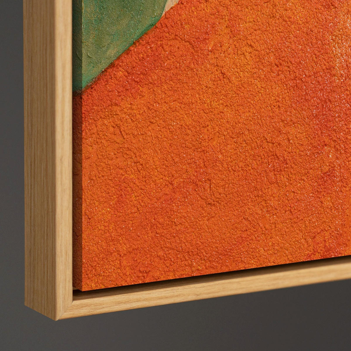 GEMÄLDE Ordnung und Bewegung Schattenfugenrahmen Eichefarben 120x80 cm - Eichefarben, Holz (120/80cm) - YS-art gallery