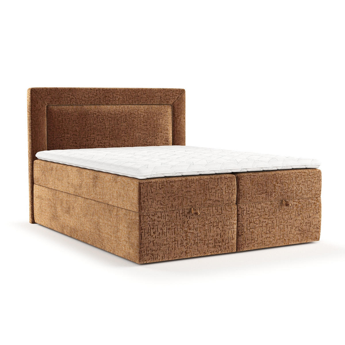 BOXBETT Palmera Dunkelorange 160/200 cm - Dunkelorange/Schwarz, Holz/Holzwerkstoff (160/200cm) - Maison de Reve