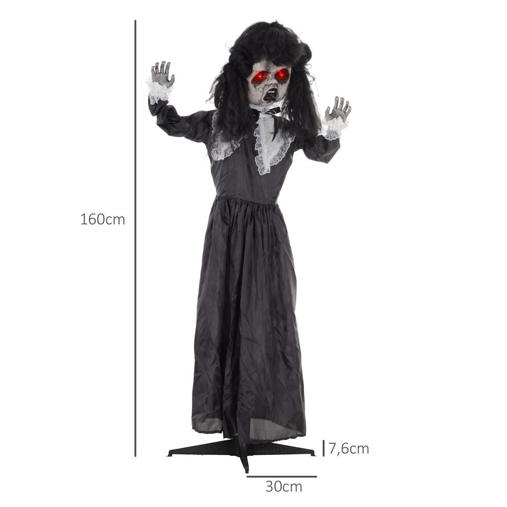 Thumbnail - Homcom Halloween Decorations, Schwarz, Metall, Kunststoff, 65x160x15 cm, Dekoration, Herbstdeko & Halloweendeko