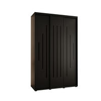 SCHWEBETÜRENSCHRANK 235,2/150/60 3-türig - Schwarz, Holz/Metall (150/235/60cm) - Abiks Möbel