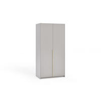 DREHTÜRENSCHRANK AMARA 100/204/58cm 2-türig Kaschmir - Kaschmir/Goldfarben, Holzwerkstoff (100/204/58cm) - MASSENO