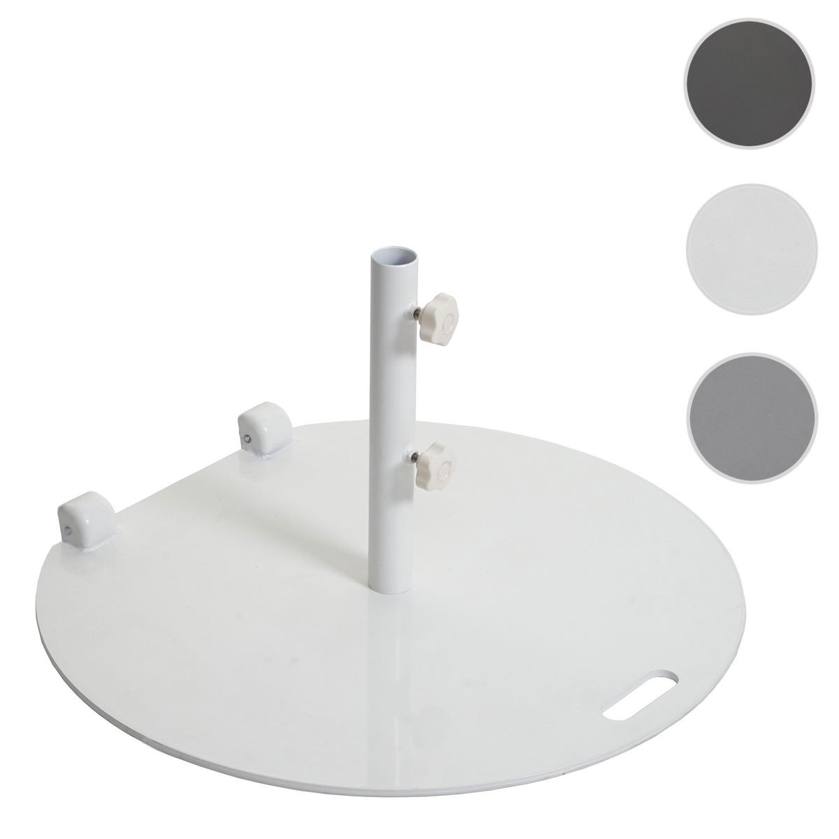 SONNENSCHIRMSTÄNDER ROLLBAR Weiß - Weiß, Metall (69/69cm) - MCW