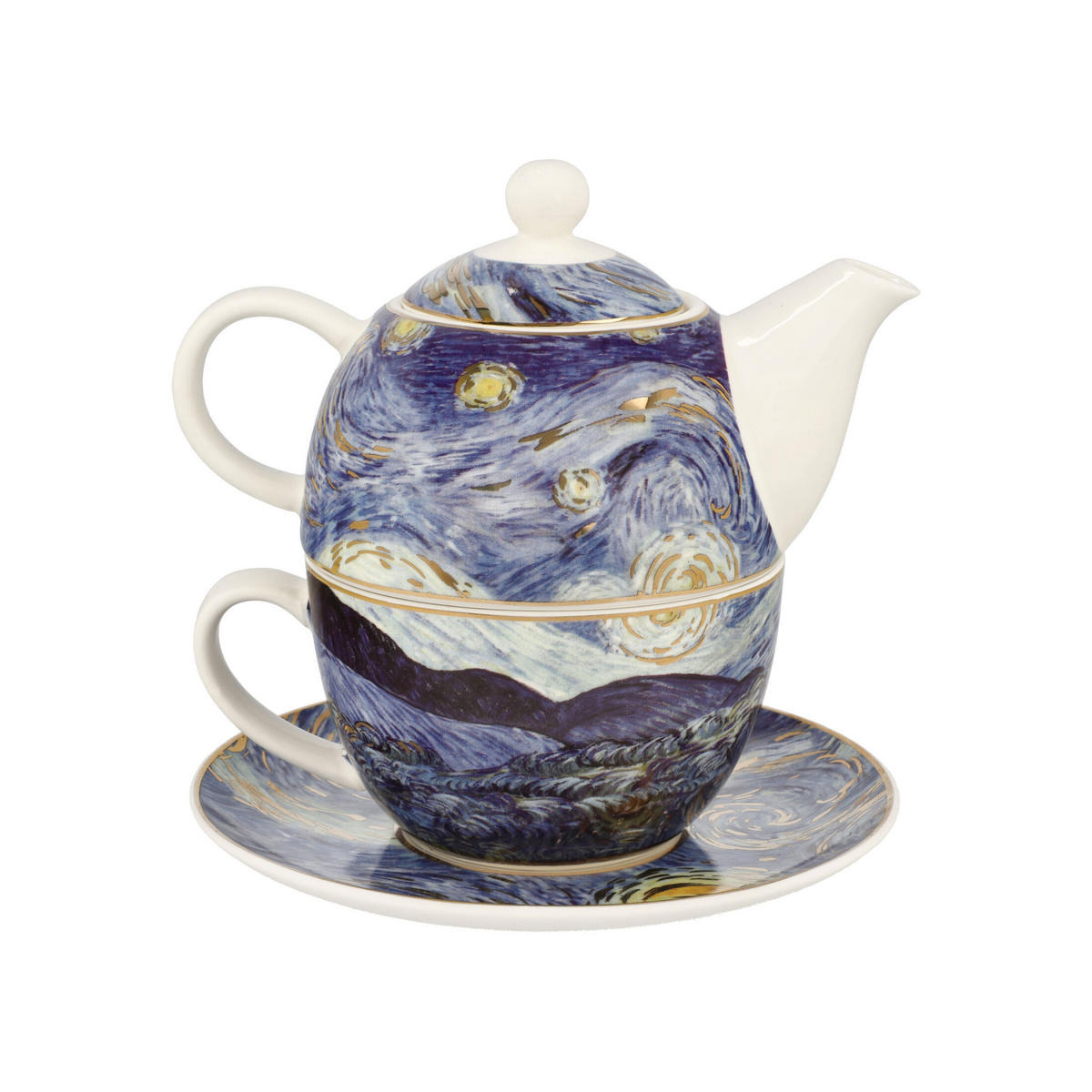 TEETASSE Vincent van Gogh - Sternennacht, New Bone China, Bunt, 350 ml - Multicolor, Keramik (0.35L) - Goebel