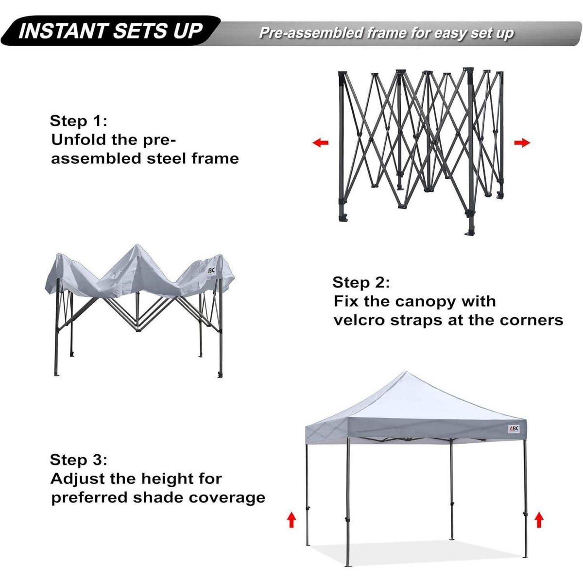 PAVILLON Grau 2,5 x 2,5 M - Grau, Metall (243.8/335.3/243.8cm)
