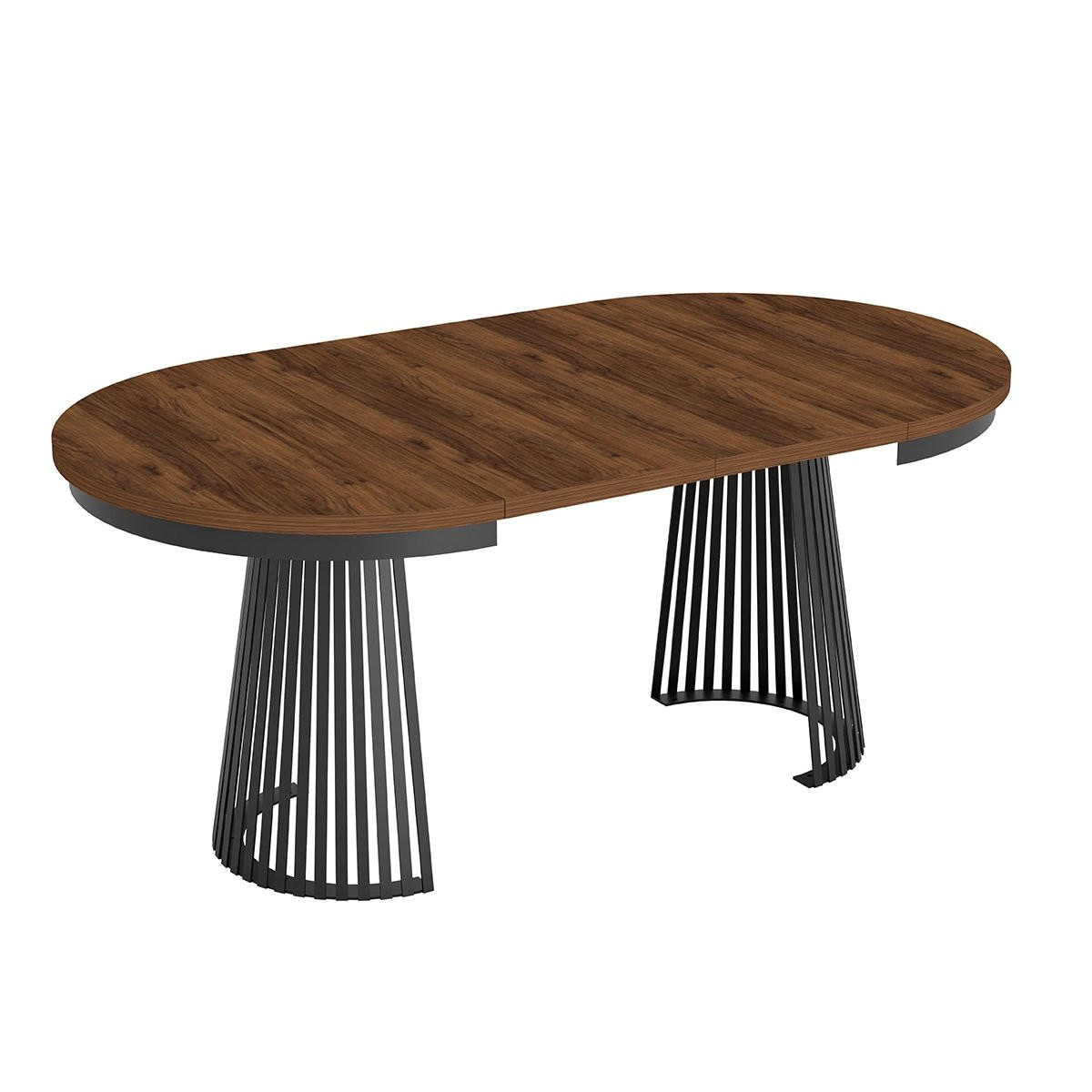 ESSTISCH TRAVIS Ausziehbar 100 - 180 / 100 x 76,6 cm - Schwarz/Braun, Holz (100/100/76.6cm) - MASSENO