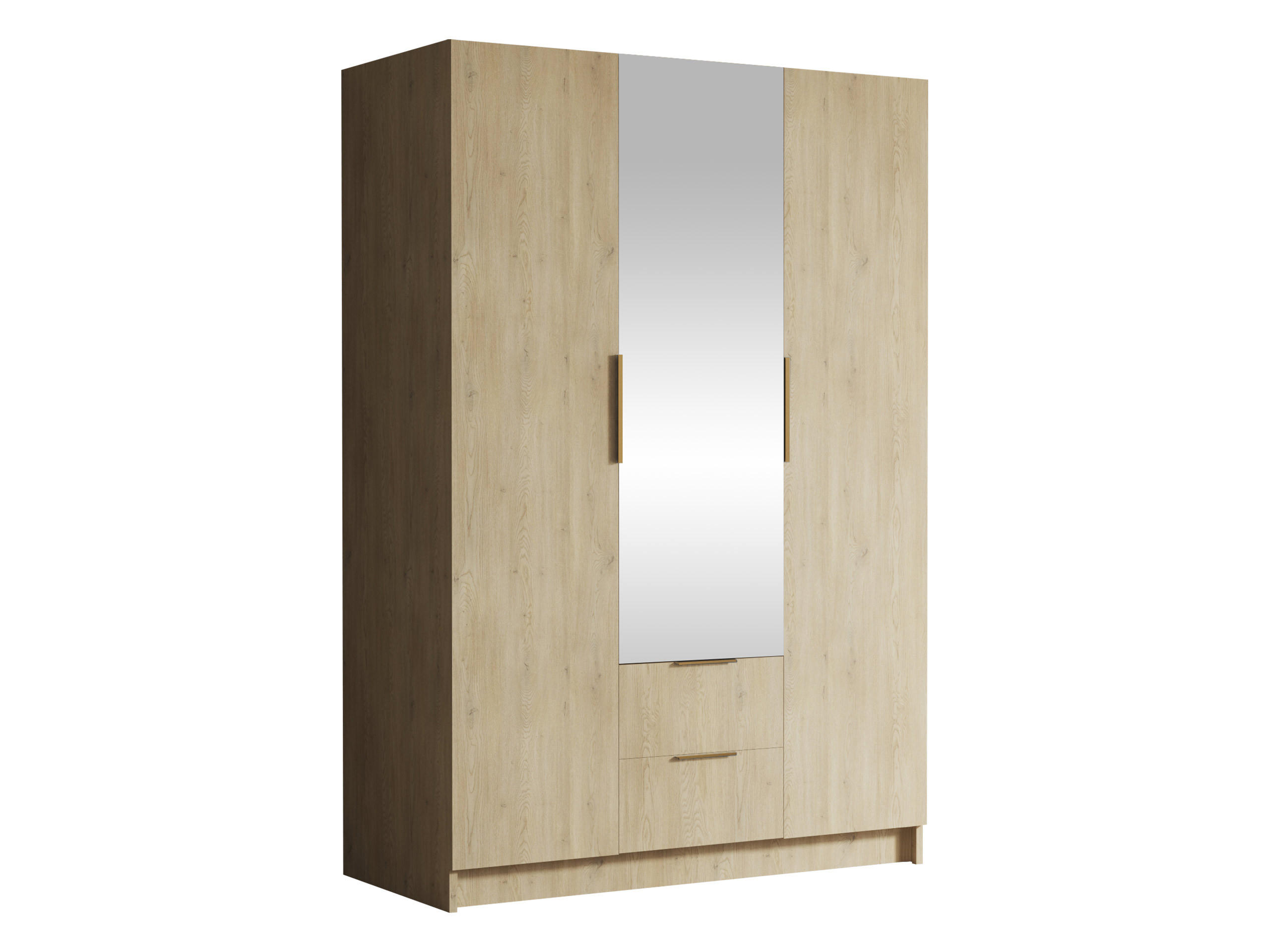 Mirjan24 Kleiderschrank Eiche, Gold 150x216x60 cm