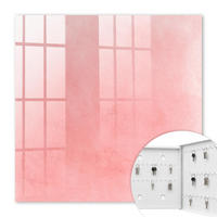 SCHLÜSSELBOX Weiß 30x30 cm – Türöffnung nach rechts - Rosa Hintergrund - Pink, Metall (30/30/5cm) - TULUP
