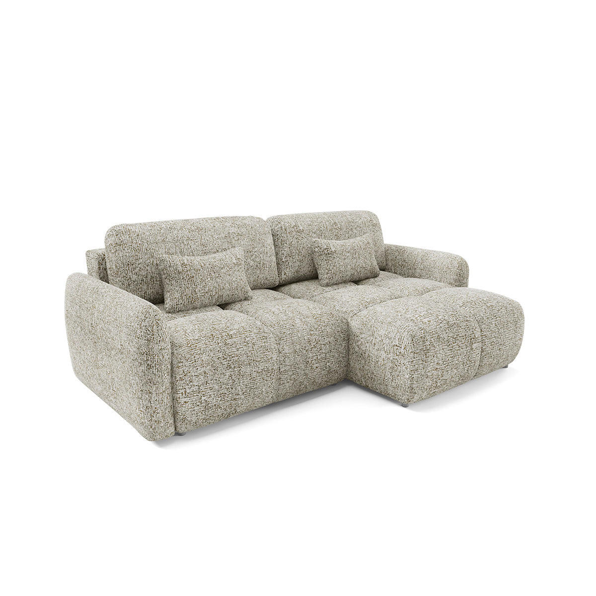 ECKSOFA Vittoria Grau meliert - Grau, Holz (240/165cm) - Petits-meubles