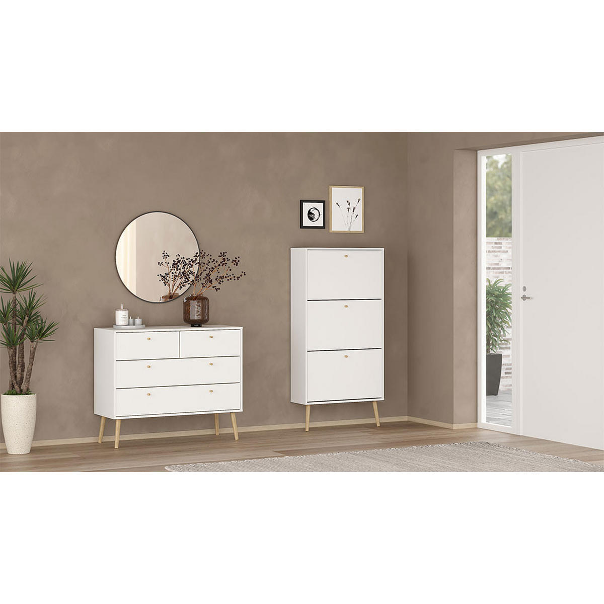 KOMMODE, Bodo, Weiß, Holzwerkstoff, 99 x 40 x 82 cm - Weiß, Holzwerkstoff (99/82/40cm) - ebuy24