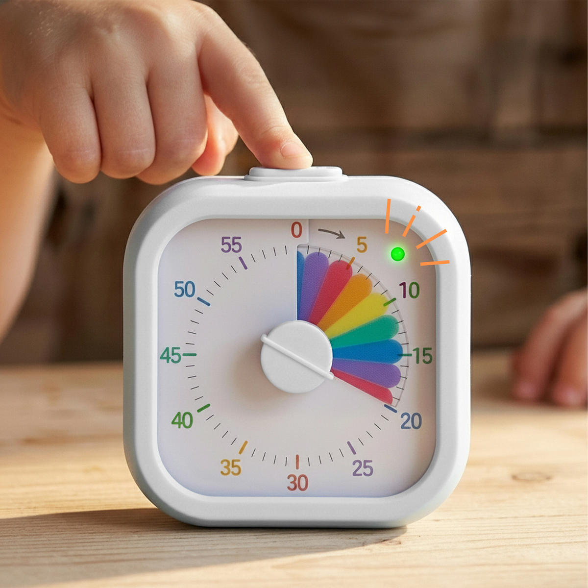 TIMER Vit 60 minuter - Vit, Plast (9/9/4.5cm) - Relaxdays