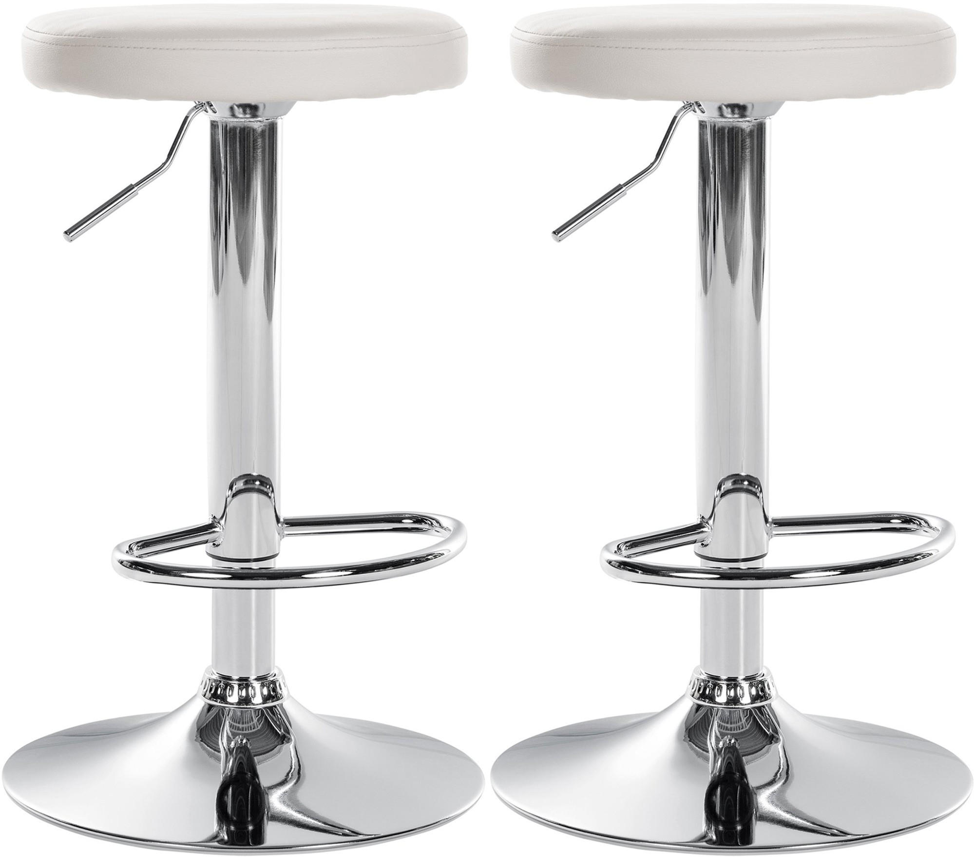 furnicato Barhocker Weiß 38.5x60x38.5 cm