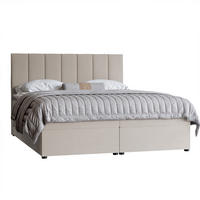 BOXBETT ZELTO 200/200 cm, mit Matratze und Topper, Creme - Creme, Holzwerkstoff/Textil (200/200cm) - Idohome