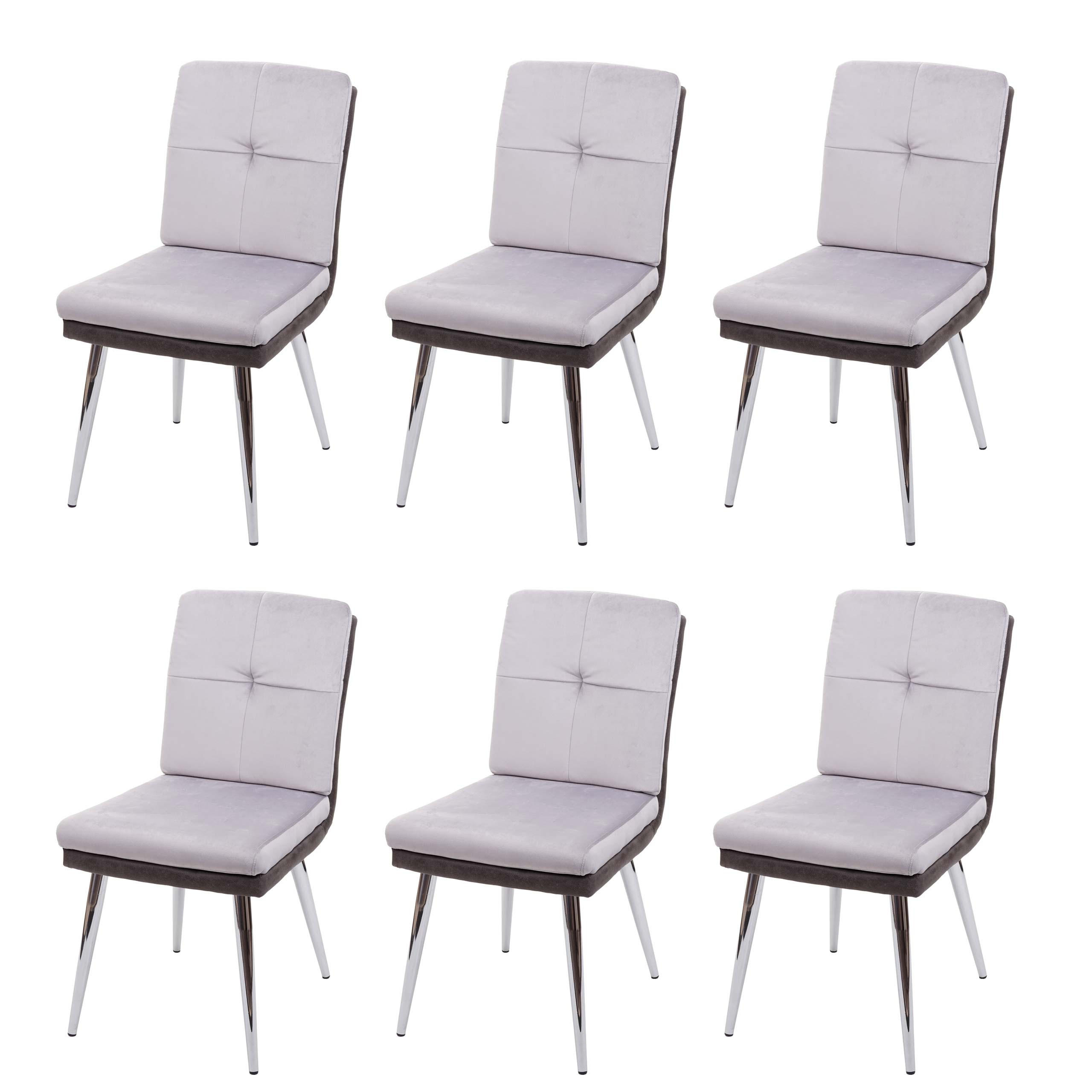 ESSZIMMERSTUHL Grau 6er-Set - Grau, Textil (46/91/66cm) - MCW