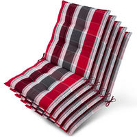 NIEDERLEHNER Sun-NL 105x50x8cm Rot-Anthrazit-Gestreift (5tlg) - Dunkelrot, Textil (50/100cm) - Beautissu 