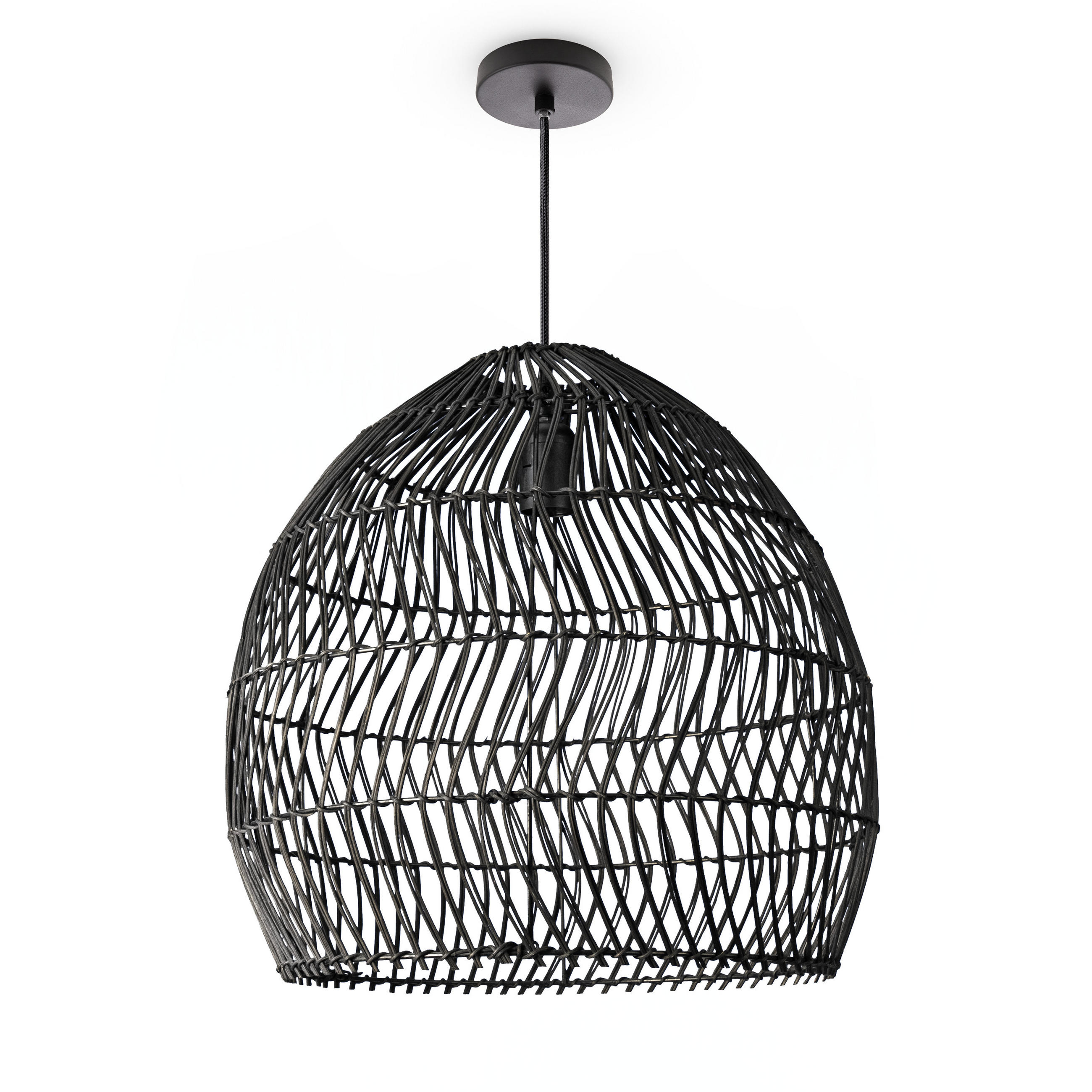 PENDELLEUCHTE Orna - Schwarz, Metall (40/40/41cm) - Paco Home