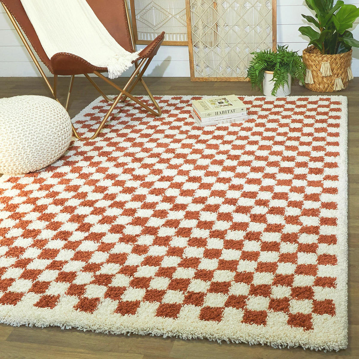 TEPPICH Hochflor, weich terracotta - Terracotta, Textil (80/150cm) - AFK Living