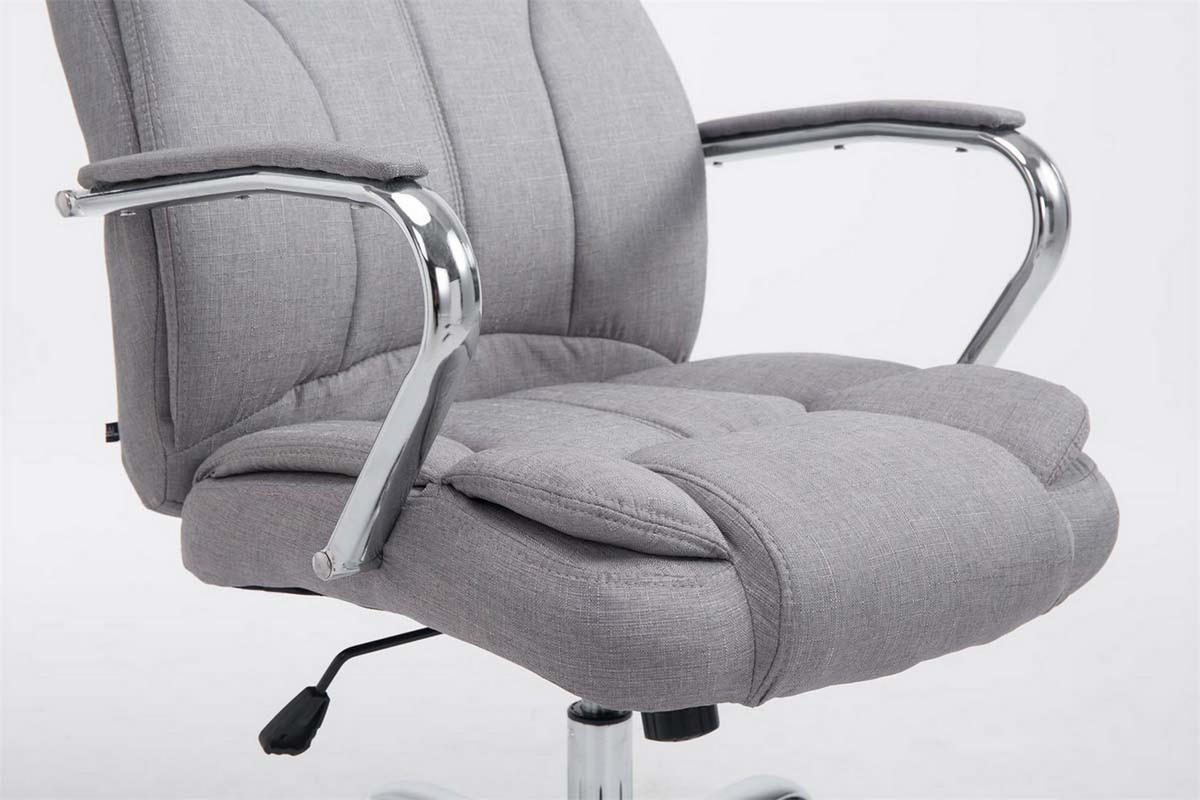BÜROSTUHL Xavier Two, Stoffbezug Grau - Grau, Textil/Metall (62/125/70cm) - TPFLiving