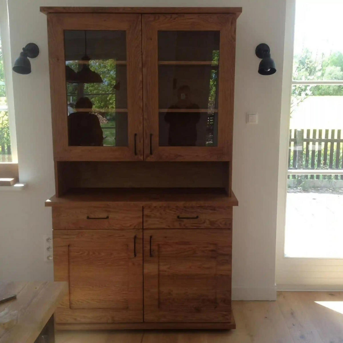 HOLZVITRINE für Wohn- und Esszimmer MONTE - Eichefarben, Holz (120/210/45cm) - Rawood Furniture