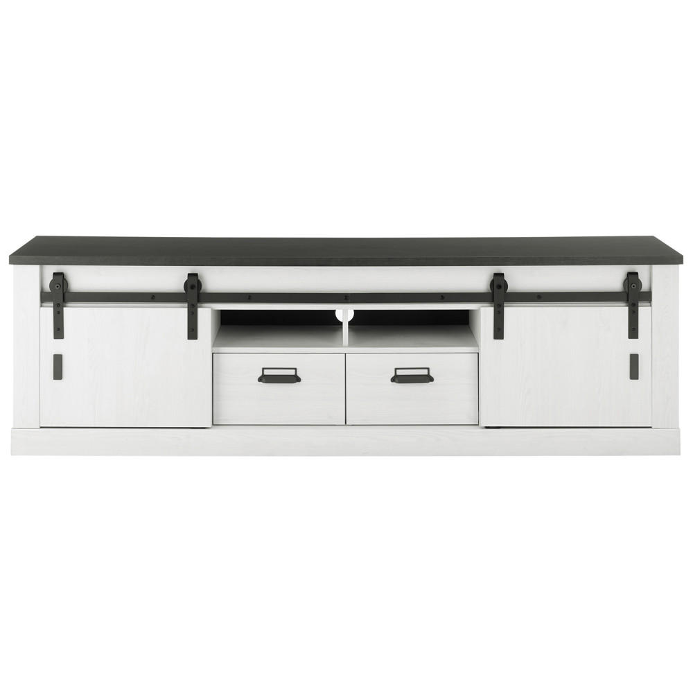 LOWBOARD Shelton-61 - Weiß, Holzwerkstoff (201/61/43cm) - Lomado