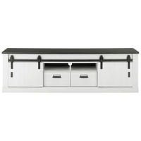 LOWBOARD Shelton-61 - Weiß, Holzwerkstoff (201/61/43cm) - Lomado