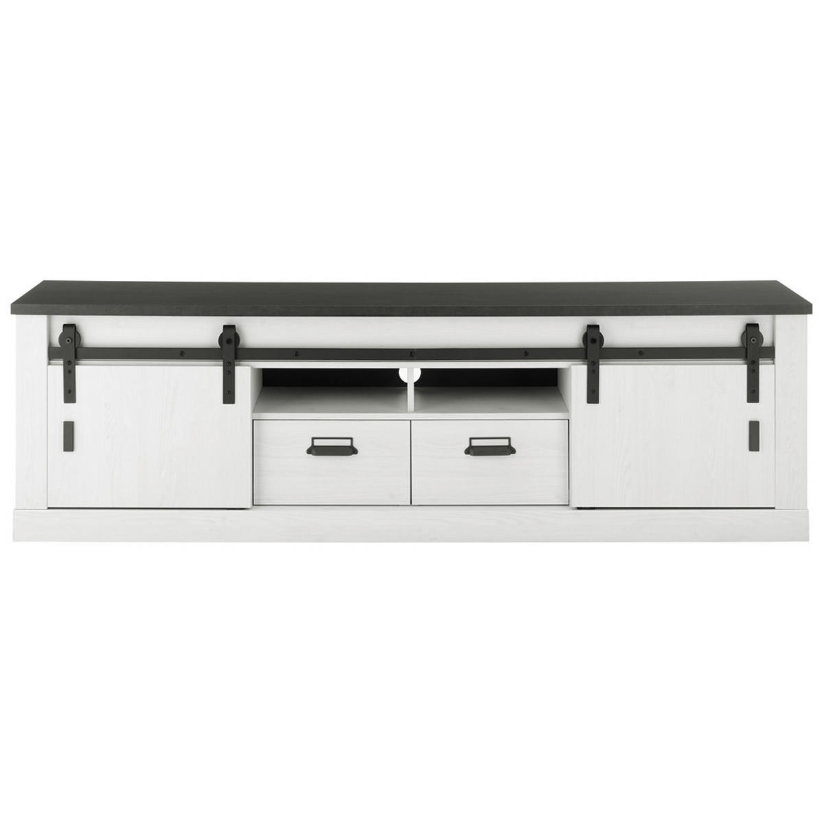 LOWBOARD Shelton-61 - Weiß, Holzwerkstoff (201/61/43cm) - Lomado