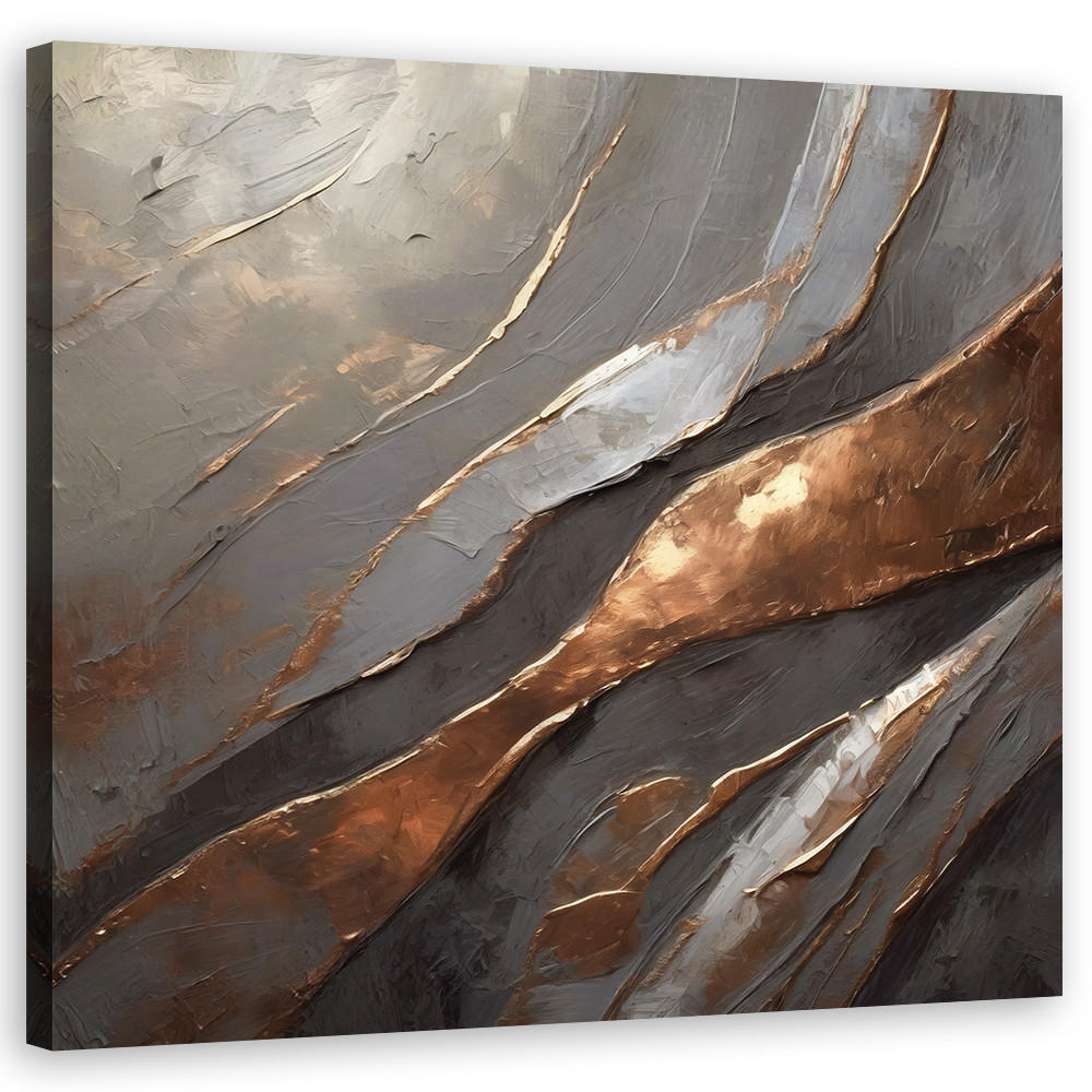 WANDBILD glamour textur abstrakt - Grau, Textil (40/40cm) - Feeby