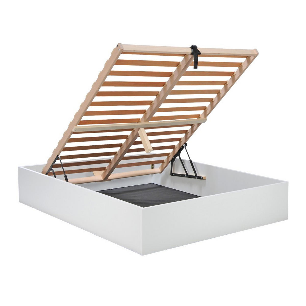 BETTKASTEN BILBAO mit Lattenrost/ Bett 160x200 - Weiß - Weiß, Holzwerkstoff (160/200cm) - Weber Industries