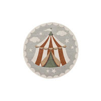 KINDERTEPPICH Grau Beats 120/120 cm - Grau, Naturmaterialien/Textil (120/120cm) - Atticgo